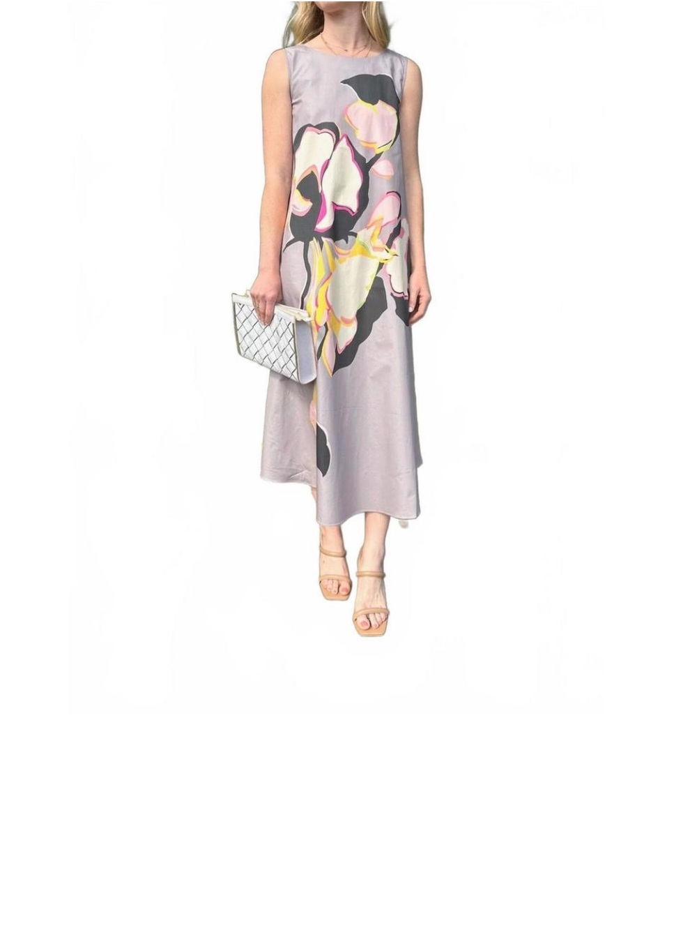PSOPHIA cotton poplin floral print dress in cadmium - Picture 3 of 14